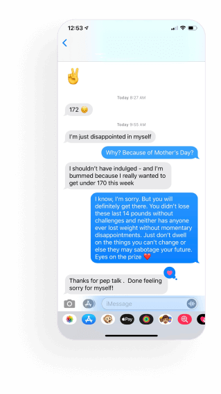 Meal planning app screen